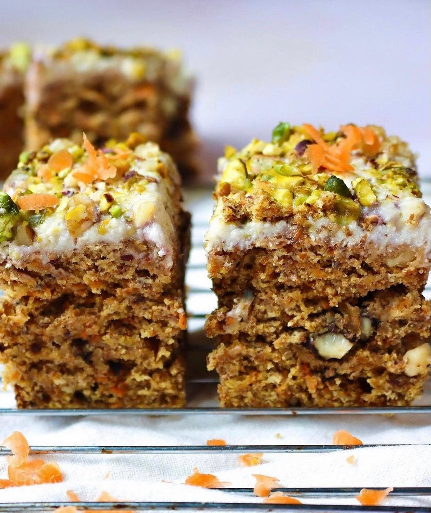 Carrot and Walnut Cake with Pistachios