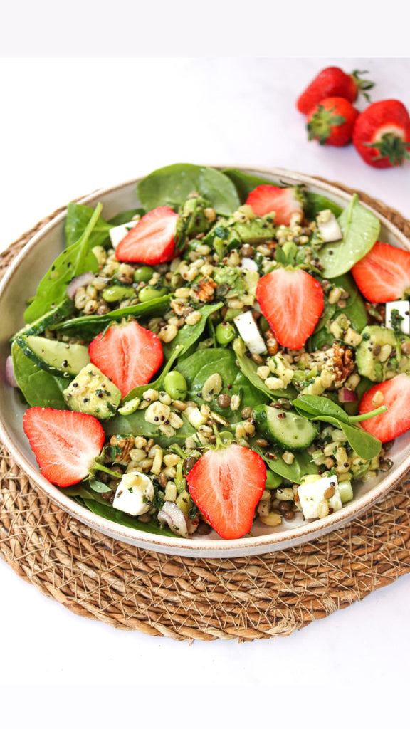 Strawberry, Feta and Spinach Salad